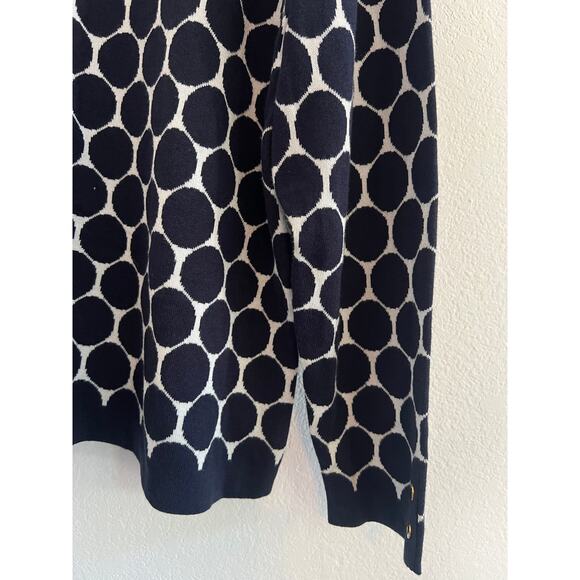 NWT Foxcroft Navy White Polka Dot Cardigan Women 2X Old Money Academia Office - Picture 7 of 16